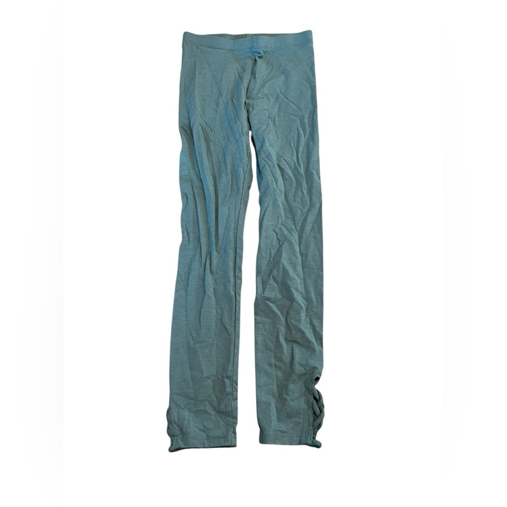Old Navy Girls Teal Leggings L (10-12) Side Lace Detail